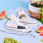 Женские высокие кроссовки Converse Chuck Taylor All Star Lift, цвет Picnic Patchwork - фото