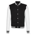 Куртка Urban Classics 2-TONE COLLEGE SWEATJACKET, цвет black/white - фото 5