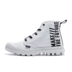 Pampa Canvas Shoes Unisex High-top White Palladium - фото