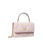 Tory Burch стеганая мини-сумка Kira, розовый - фото 4