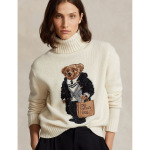 Свитер с высоким воротником Polo Bear от Polo Ralph Lauren Bloomingdale к 150-летию, белый - фото 5