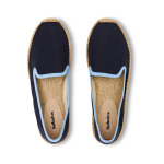 Лоферы Soludos Smoking Slipper Espadrille, цвет Dark Navy / Light Blue - фото 2