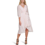 Платье DKNY V-Neck Faux Wrap Dress with Balloon Sleeve, цвет Powder - фото 3