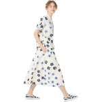 Marimekko Cobrand Casual Long Skirt Women's Off White Uniqlo - фото 3