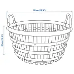 Корзина, тополь, 50x27 см, VAXTHUS IKEA - фото 6