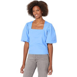 Блуза Vince Camuto Puff Sleeve Square Neck Blouse, цвет Blue Jay - фото 4