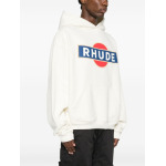 RHUDE толстовка с капюшоном Vintage Racer из хлопка, белый - фото 3