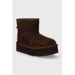 Детские зимние сапоги UGG CLASSIC MINI PLATFORM, коричневый - фото 3