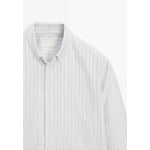 Рубашка REGULAR FIT WITH STRIPED DETAIL  Massimo Dutti, белый - фото 6