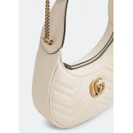 Сумка Gucci GG Marmont Half-Moon-Shaped Mini, белый - фото 2