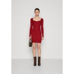 Платье-футляр Long Sleeve Sweetheart Mini Sweater Dress Abercrombie & Fitch, красный - фото 2