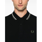 Fred Perry рубашка поло с вышитым логотипом, черный - фото 5