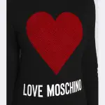 Толстовка обычного кроя Love Moschino, черный - фото 4