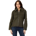 Куртка Avec Les Filles Relaxed Zip Front Jacket, оливковый - фото 4