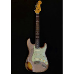 Электрогитара Fender Custom Shop Limited Edition 59 Stratocaster - Super Heavy Relic Aged Dirty Shell Pink/Sunburst - фото