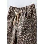 Брюки с животным принтом и завязкой ZARA, цвет leopard - фото 4