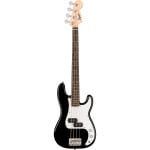 Squier Mini Precision Bass Laurel, белая накладка, черный - фото 3