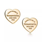 Серьги Tiffany & Co. Return to Tiffany Heart Tag Stud, золото - фото