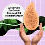 Wet Brush Wetbrush Go Green Palm Detangler с ультрамягкими щетинками Intelliflex с добавлением кокосового масла и апельсина - фото 2