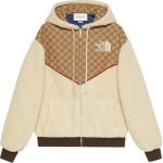 Куртка The North Face x Gucci GG Canvas Shearling Jacket Beige/Ebony, бежевый - фото