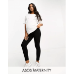 Брюки Asos Design Maternity Jersey Tapered Suit, черный - фото