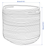 STRANDSKATA Сумка для хранения, плетеная/разноцветная, 30 см IKEA - фото 6