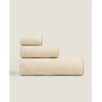 Полотенце с оверлоком Zara Home Cotton Towel, горчично-желтый - фото