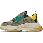 Кроссовки Gucci x Balenciaga Triple S The Hacker Project - Beige Yellow, коричневый - фото 3