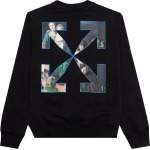 Толстовка Off-White Caravaggio Painting Slim Crewneck 'Black', черный - фото 2