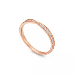 Кольцо Tiffany & Co. Harmony Band, 1,8 мм, розовое золото/бриллианты - фото 2