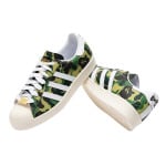 Кроссовки xa bathing ape superstar 80-х Adidas, зеленый - фото 4