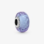 Шарм Pandora Moments Wavy Lavender Murano, серебро/фиолетовый - фото