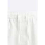 Шорты Zara Textured Cotton, желтовато-белый - фото 3