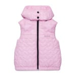 Marni Kids стеганый жилет с капюшоном, розовый - фото