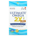 Nordic Naturals, Ultimate Omega 2X Teen, для подростков от 12 до 18 лет, со вкусом клубники, 60 мини-капсул - фото