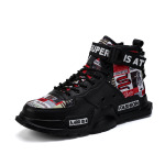 Кроссовки мужские Lifestyle Shoes Men High-Top Aijp, черный/красный - фото 10