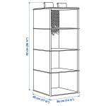 Подвесной шкаф с 4 отделениями Ikea Ragodling 36x45x92 см, текстиль/бежевый - фото 8