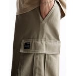 Брюки Pull&Bear Loose fit Cargo Pants, хаки - фото 3