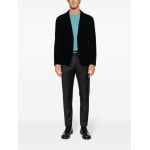 Giorgio Armani textured-finish notched-lapels blazer, синий - фото 2