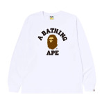 Свитшот Bape College Long-Sleeve Tee, белый - фото