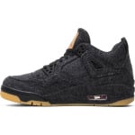 Кроссовки Levis x Air Jordan 4 Retro GS Black Denim, черный - фото 3