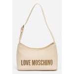 Сумка на плечо из экокожи с логотипом Love Moschino, белый - фото