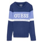 Угадай детский свитер с вышитым логотипом Guess Kids, синий - фото