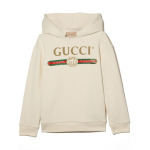 Gucci Kids худи с логотипом, белый - фото