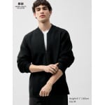 Легкая трикотажная куртка на молнии Uniqlo, черный - фото