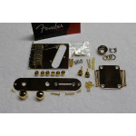 FENDER American Telecaster Gold Body Hardware Set Modern 6 Saddle Bridge USA Tele 099-0807-200 - фото 2