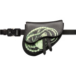 Сумка Dior x Cactus Jack Phosphorescent Motif Mini Saddle Bag Black, черный - фото