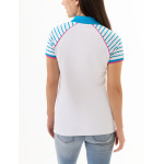 Футболка-поло U.S. Polo Assn. Raglan Stripe, белый/голубой - фото 4