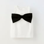 Футболка Zara Cut Out With Bow, белый - фото