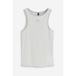 Топ H&M Ribbed Tank, светло-серый - фото